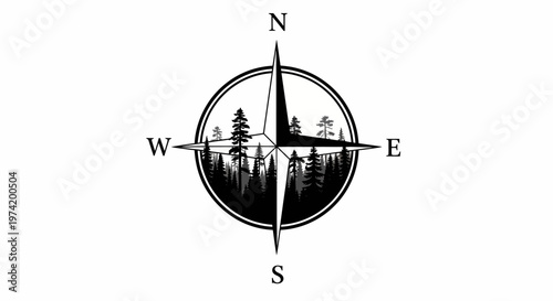 Compass Navigation Tool Direction Indicator.