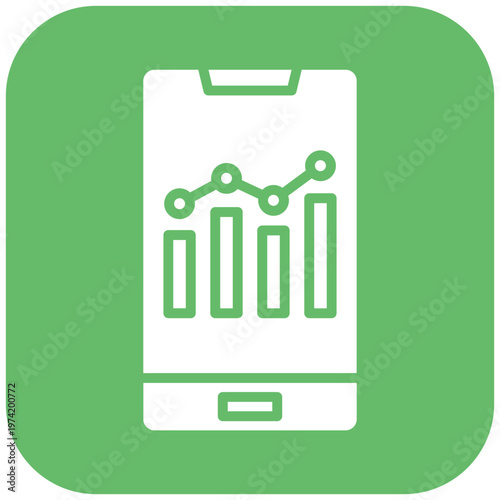 Mobile Bar Graph Icon