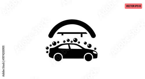 Car Wash Service Symbol Design.