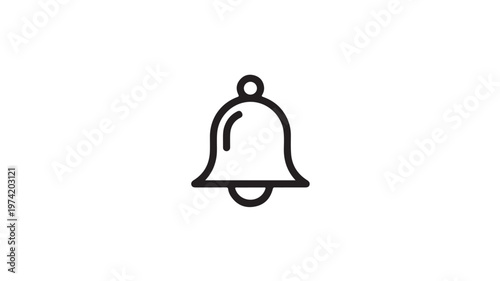 Bell Icon Notification Symbol On White Background For Alert Concepts