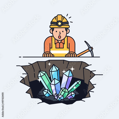 Miner discovers sparkling crystals in underground cavern, surprise discovery