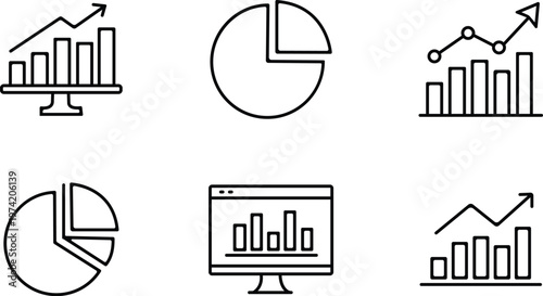 Data analysis and business growth a collection of chart and graph icons