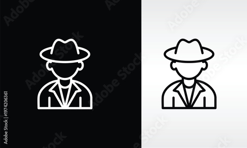 Detective Vector, Icon Or Logo Sign Isolated Symbol Illustration