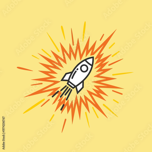 Rocket Launching with Explosive Energy Burst