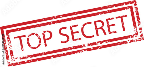A bold red 'top secret' stamp confidentiality and restricted information indication