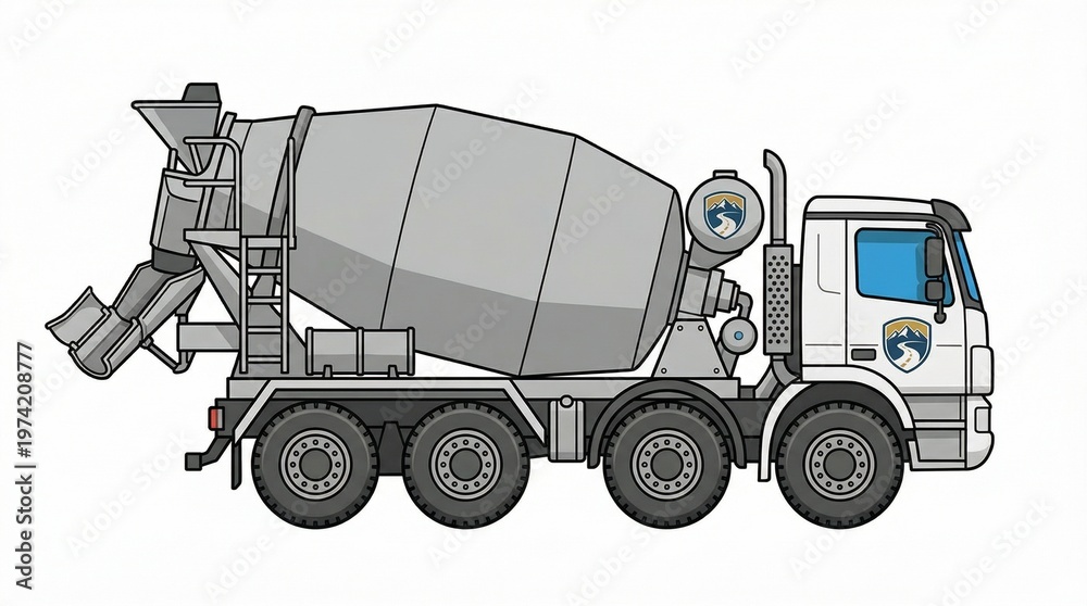 Obraz premium dump truck isolated on white