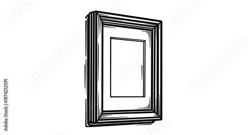 Picture frame with white insert.