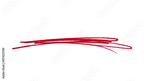 Photography Line marker underline shape, underlining with a red line, crossing out red line