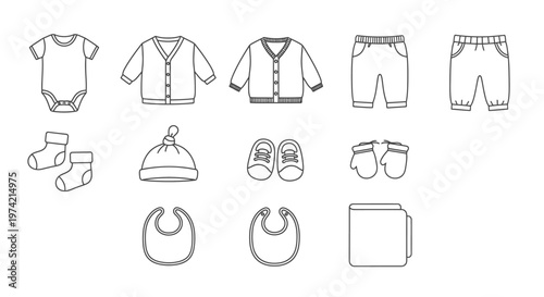 Baby clothes and accessories illustration 2.