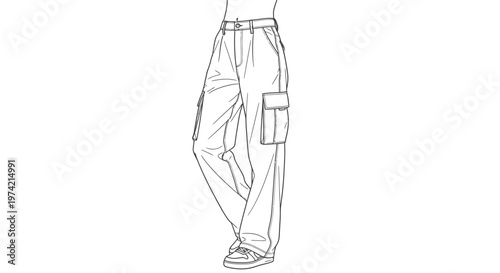 A person wearing cargo pants.