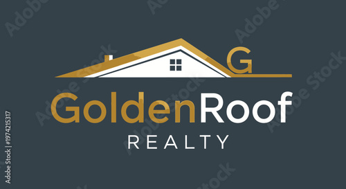 Golden Roof Realty Company Logo Design.