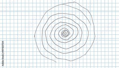 Spiral Graph Paper for Kids | Creative Thinking Coloring & Activity Worksheet