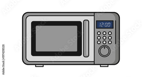 Modern microwave oven with digital display.