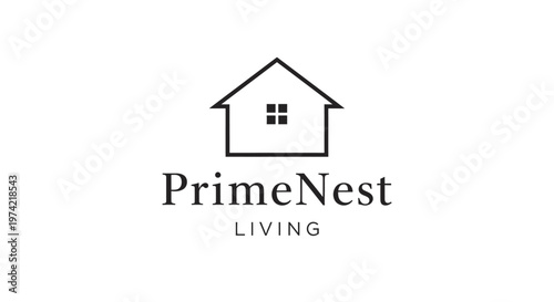 Prime Nest Living House Logo Design.