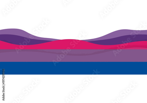 Bisexual pride flag wave pattern representing LGBT awareness and acceptance for Pride Month
