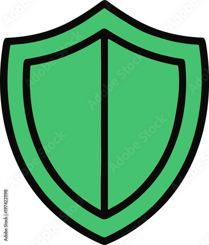 Free Download Green Shield Icon representing security, protection, and defense with a modern, clean design suitable for digital platforms and branding - GFXLoad