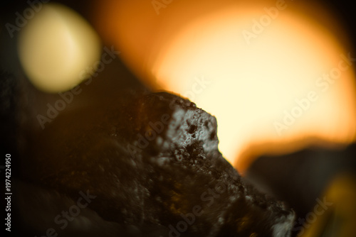 Macro photography of charcoal is a beautiful color