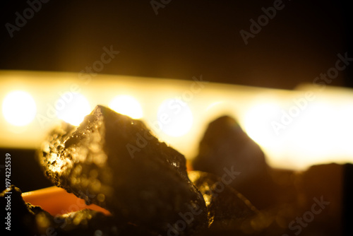 Macro photography of charcoal is a beautiful color