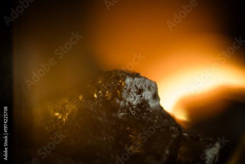 Macro photography of charcoal is a beautiful color