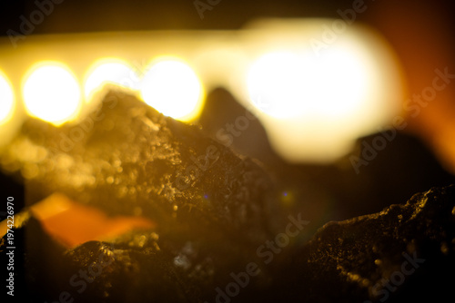 Macro photography of charcoal is a beautiful color