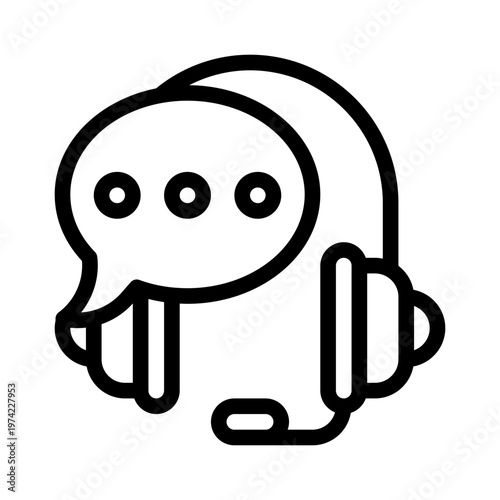 supportchat line icon