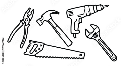 Collection of various hand tools 2.