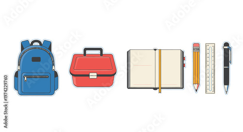School supplies on a white background 7.
