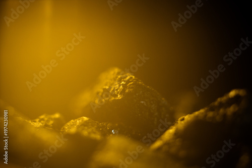 Macro photography of charcoal is a beautiful color