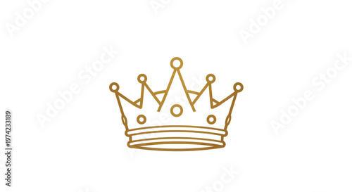 Golden Crown Royal Symbol Icon.