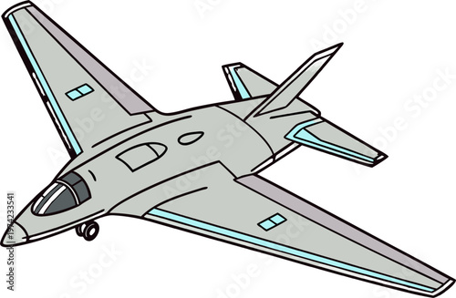 Military drone pair with delta wing design, isometric unmanned aircraft for tactical operations, no background.