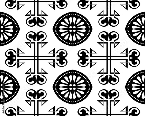 Abstract ethnic geometric pattern design for background or Wallpaper.	