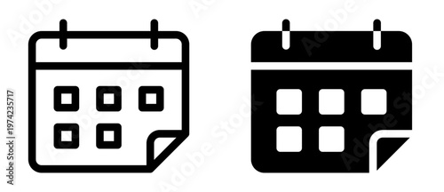 Calendar Icon. Date Schedule and Event Planning Concept