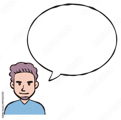 フキダシ　人物・男性・外国人・国籍
Speech bubble: Person, Male, Foreigner, Nationality