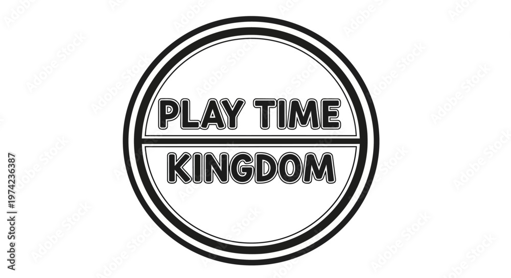 Obraz premium Play Time Kingdom Sign Logo.