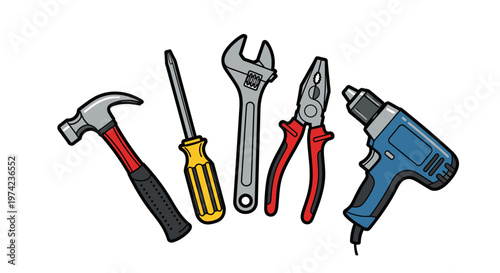 Collection of basic hand tools 10.