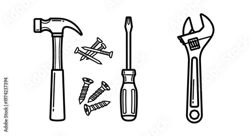 Hand tools for home repair work 3.