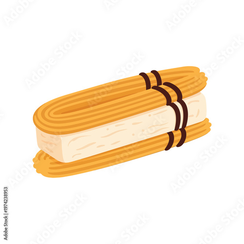 Japanese Udon Noodles Vector Illustration Isolated on White Background for Food Design