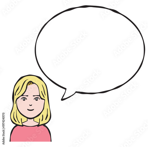 フキダシ　人物・女性・外国人・国籍
Speech bubble: Person, woman, foreigner, nationality