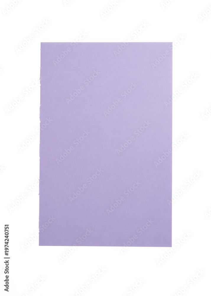 Fototapeta premium Open empty violet paper notebook blank page isolated on transparent background. Paper fiber texture. 