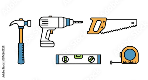 Collection of basic hand tools 7.