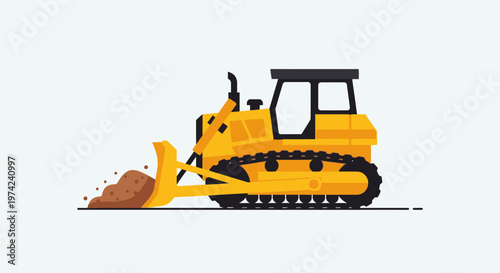 Bulldozer Construction Equipment Heavy Machinery.