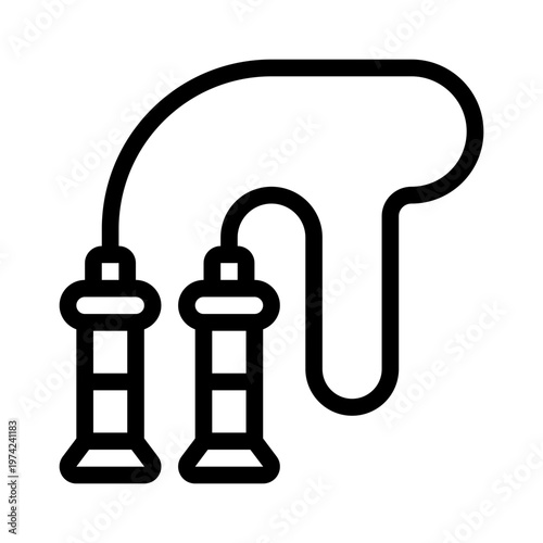 jump rope line icon