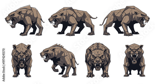 Collection of various bear illustrations.