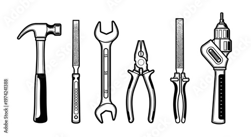 Collection of various hand tools 17.