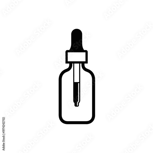 Dropper bottle icon for essential oils or medical use