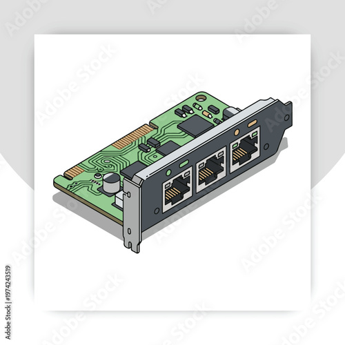 Fiber optic cable connected to card interface of networking switch,