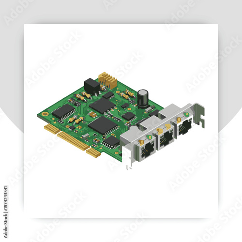 Fiber optic cable connected to card interface of networking switch,