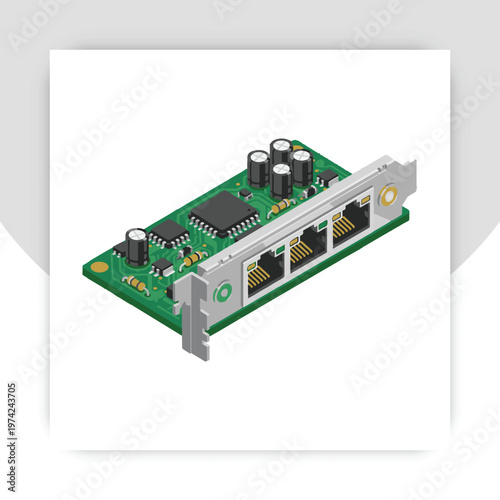 Fiber optic cable connected to card interface of networking switch,