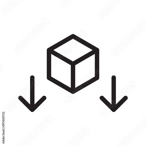 Precise dimension icon modern measurement scale, size indication and design specification concept visual