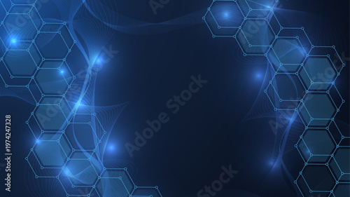 Global network connection website header or banner design. Abstract background with connecting dots and lines. Global business. Social network communication. Internet technology. Vector illustration